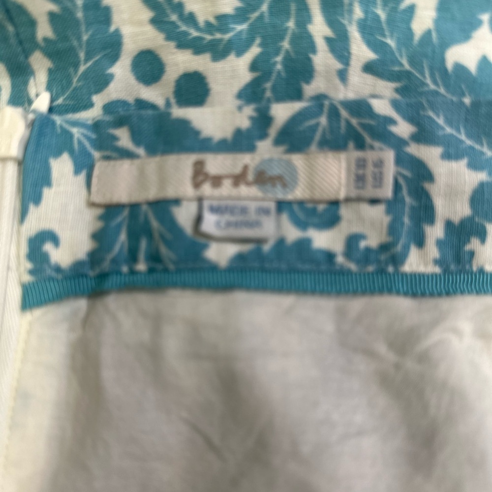 Boden Cora Linen Paisley Print Skir Sz 6 - Picture 7 of 8
